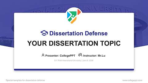 D.Y. Patil International University Graduation Thesis Defense PPT Template