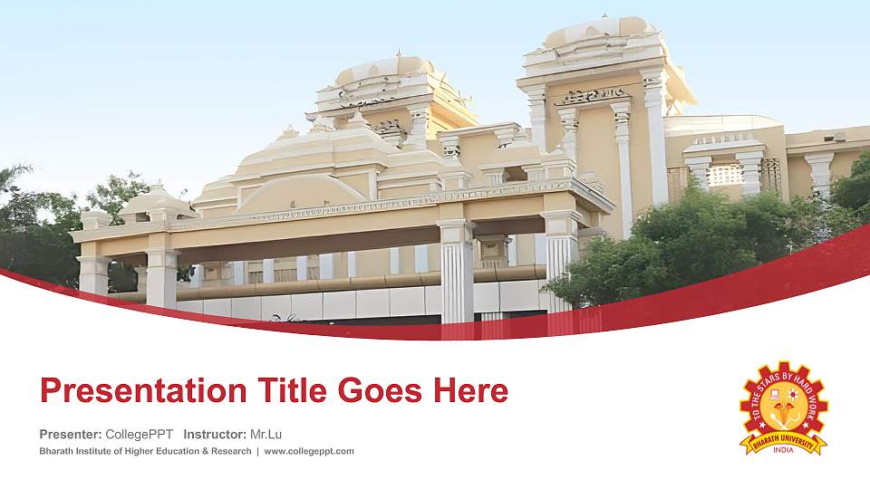 Bharath Institute of Higher Education & Research Course/Courseware Creation PPT Template16:9 ratio PPT effect preview image