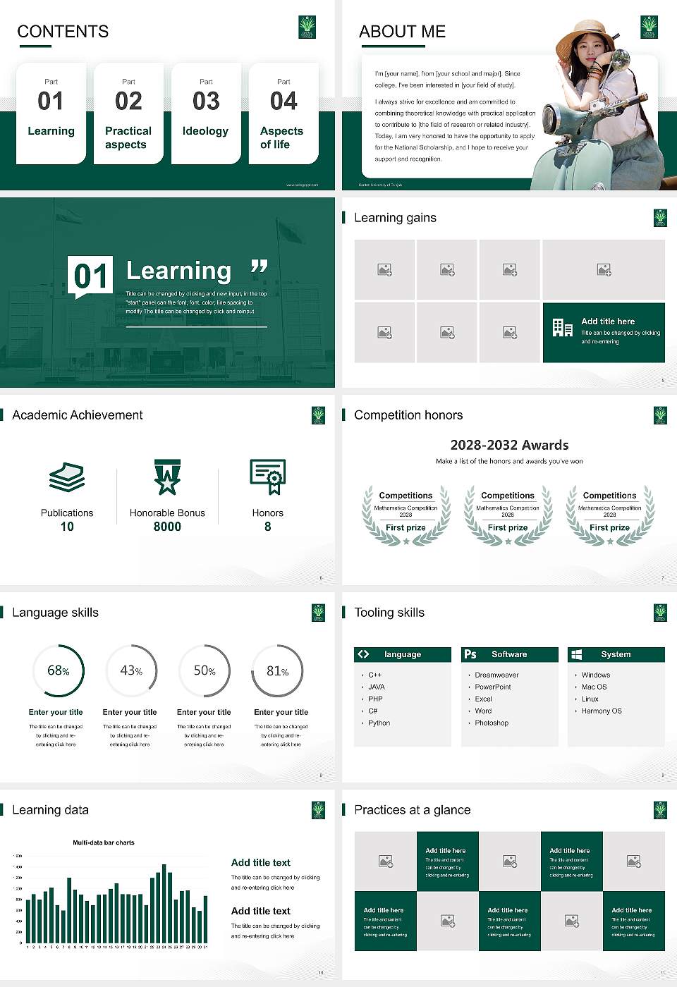 Central University of Punjab National Scholarship Defense PPT Template16:9 ratio PPT effect preview image2