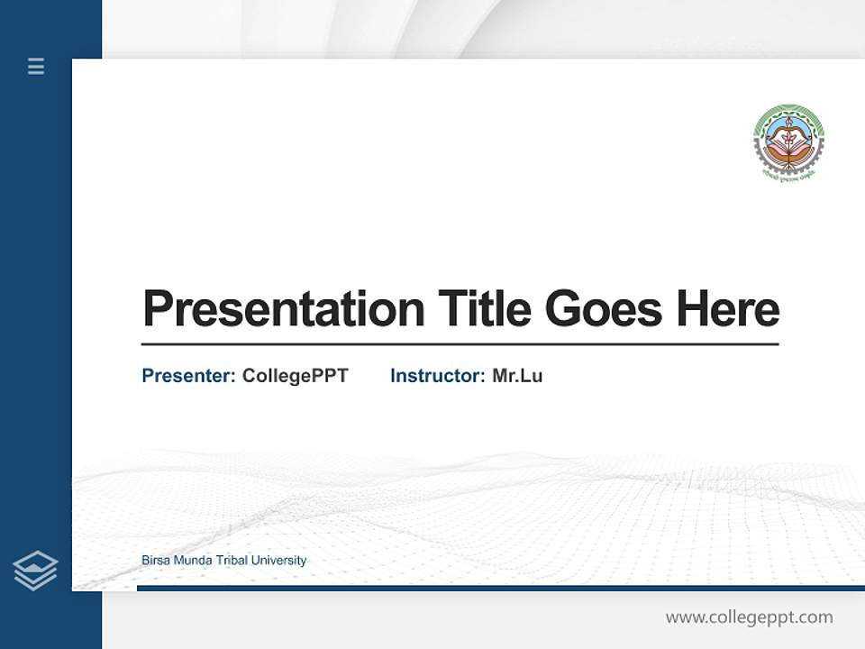 Birsa Munda Tribal University Thesis Proposal/Graduation Defense PPT Template4:3 ratio PPT effect preview image5