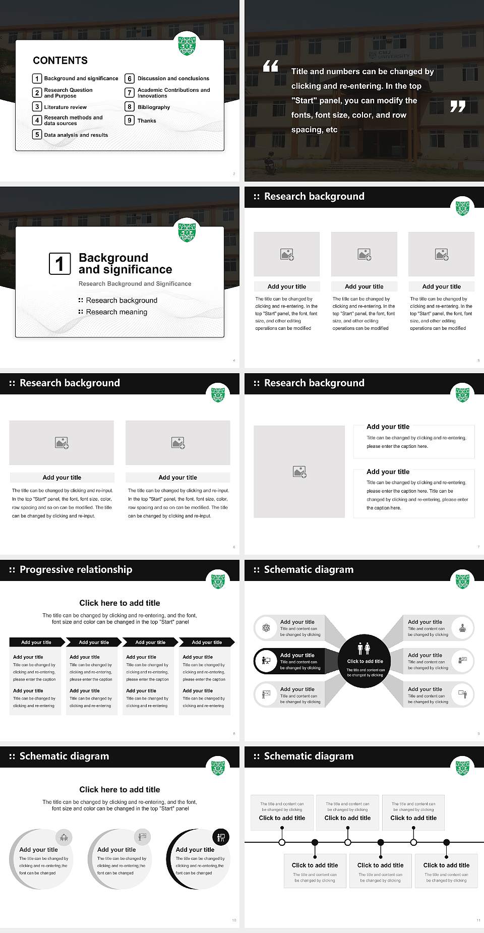 CMJ University Graduation Thesis Defense PPT Template4:3 ratio PPT effect preview image2