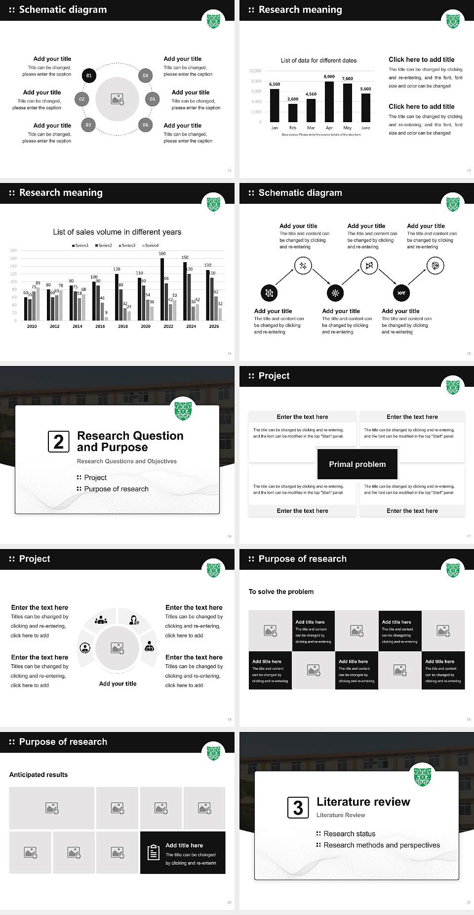 CMJ University Graduation Thesis Defense PPT Template4:3 ratio PPT effect preview image3