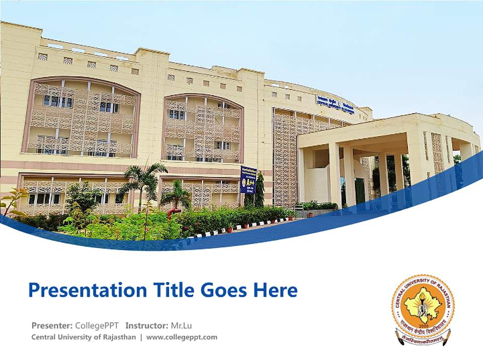 Central University of Rajasthan Course/Courseware Creation PPT Template4:3 ratio PPT effect preview image5