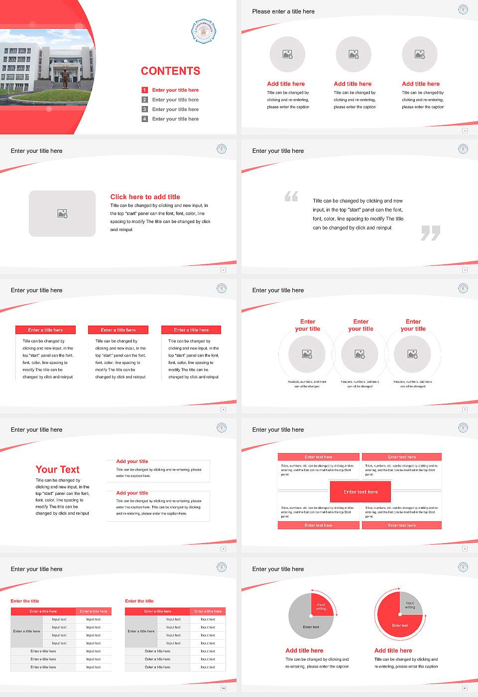 C.U. Shah University Course/Courseware Creation PPT Template16:9 ratio PPT effect preview image2