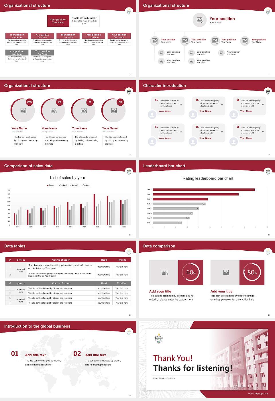 Central University of Tamil Nadu Academic Presentation/Research Findings Report PPT Template16:9 ratio PPT effect preview image4