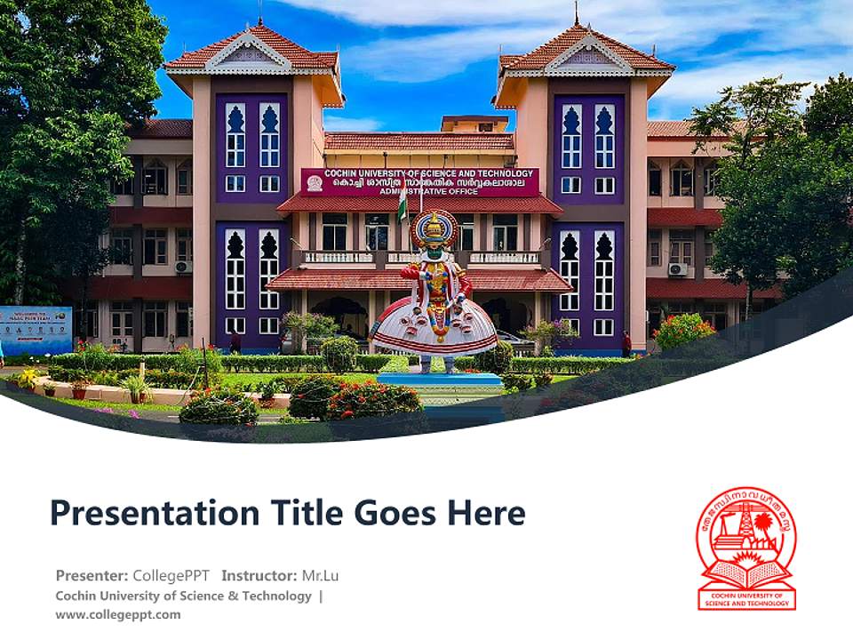Cochin University of Science & Technology Course/Courseware Creation PPT Template4:3 ratio PPT effect preview image5