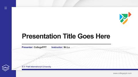 D.Y. Patil International University Thesis Proposal/Graduation Defense PPT Template