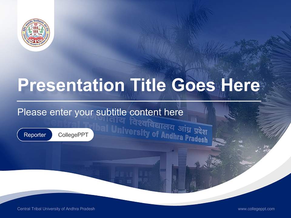 Central Tribal University of Andhra Pradesh Lecture Sharing and Networking Event PPT Template4:3 ratio PPT effect preview image4