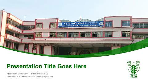 Central Institute of Fisheries Education Course/Courseware Creation PPT Template