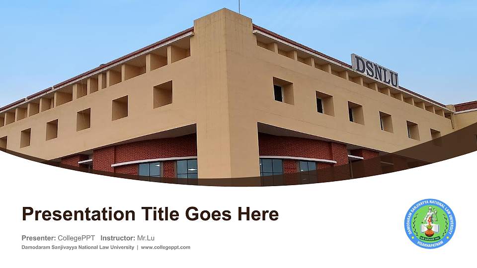 Damodaram Sanjivayya National Law University Course/Courseware Creation PPT Template16:9 ratio PPT effect preview image
