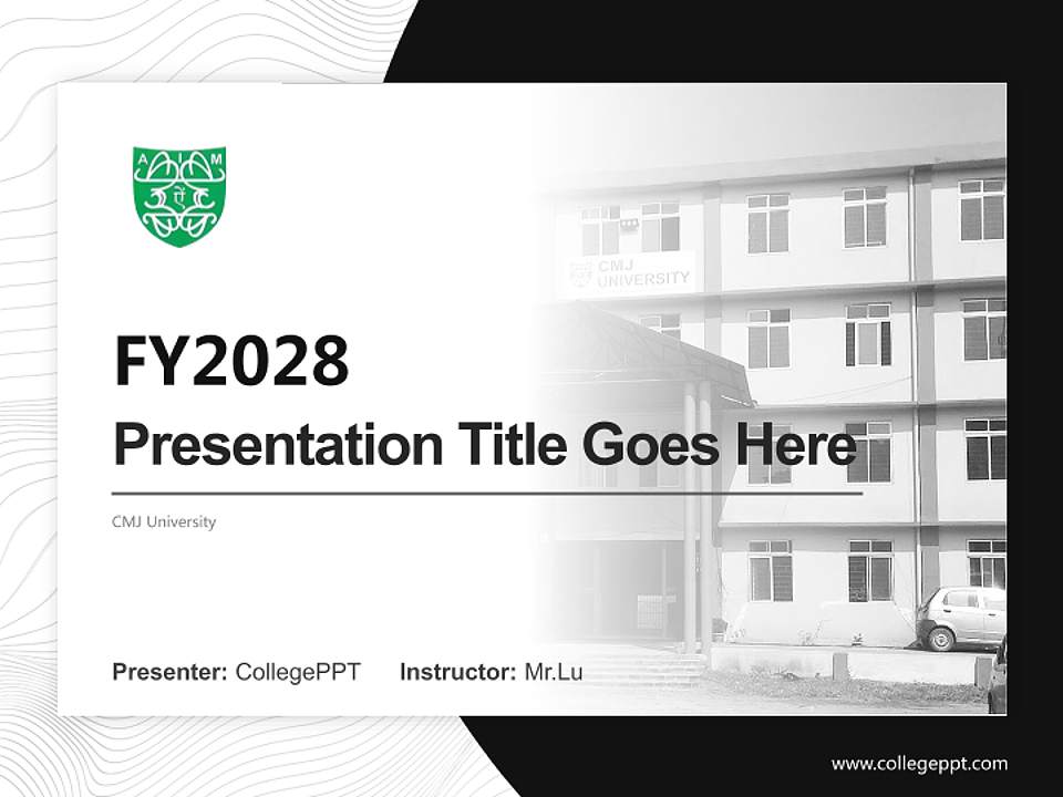 CMJ University Academic Presentation/Research Findings Report PPT Template4:3 ratio PPT effect preview image5