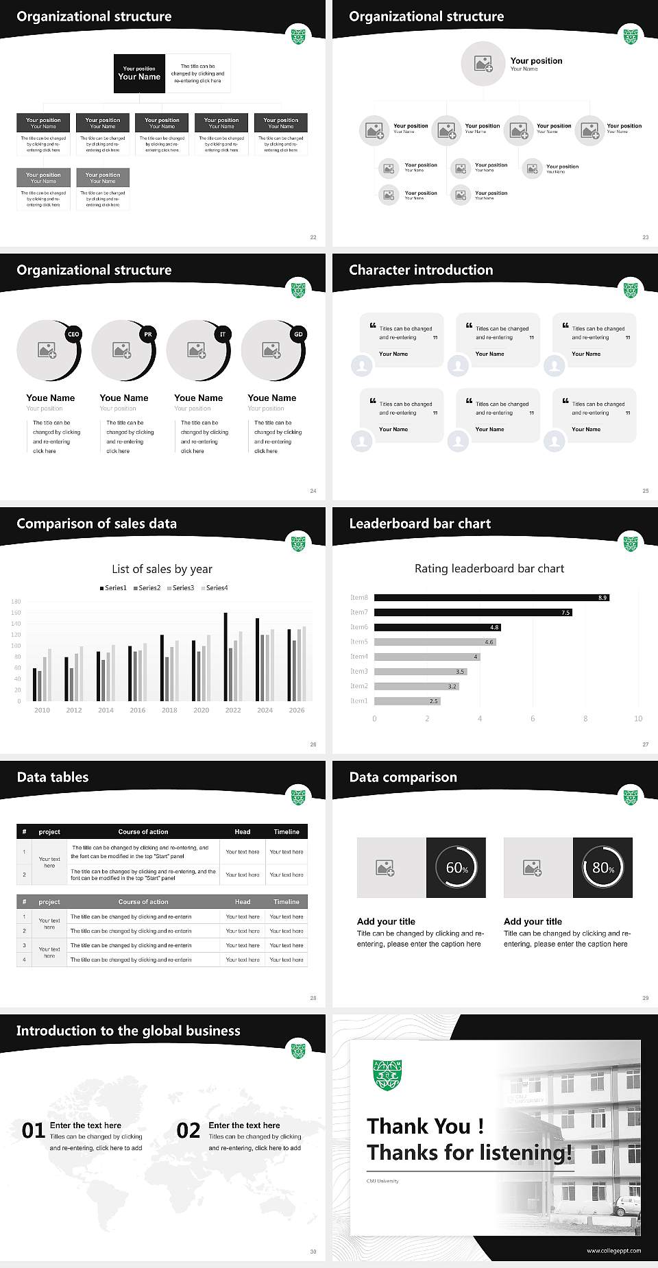 CMJ University Academic Presentation/Research Findings Report PPT Template4:3 ratio PPT effect preview image4