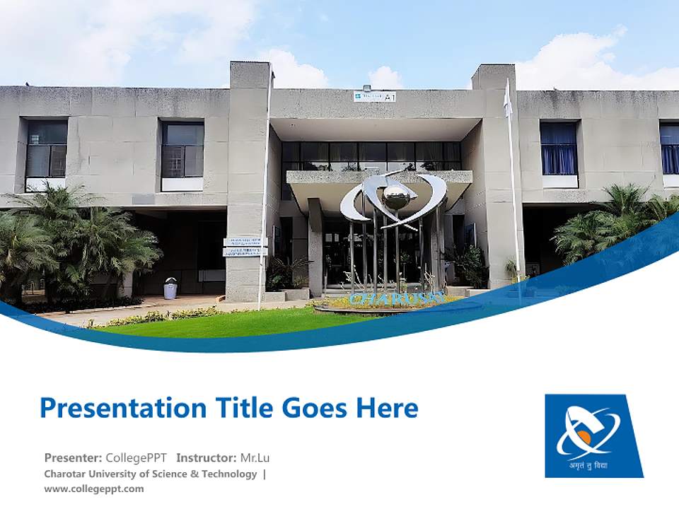 Charotar University of Science & Technology Course/Courseware Creation PPT Template4:3 ratio PPT effect preview image5