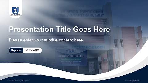 Central University of Gujarat Lecture Sharing and Networking Event PPT Template