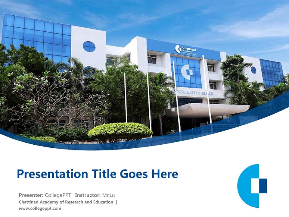 Chettinad Academy of Research and Education Course/Courseware Creation PPT Template4:3 ratio PPT effect preview image5
