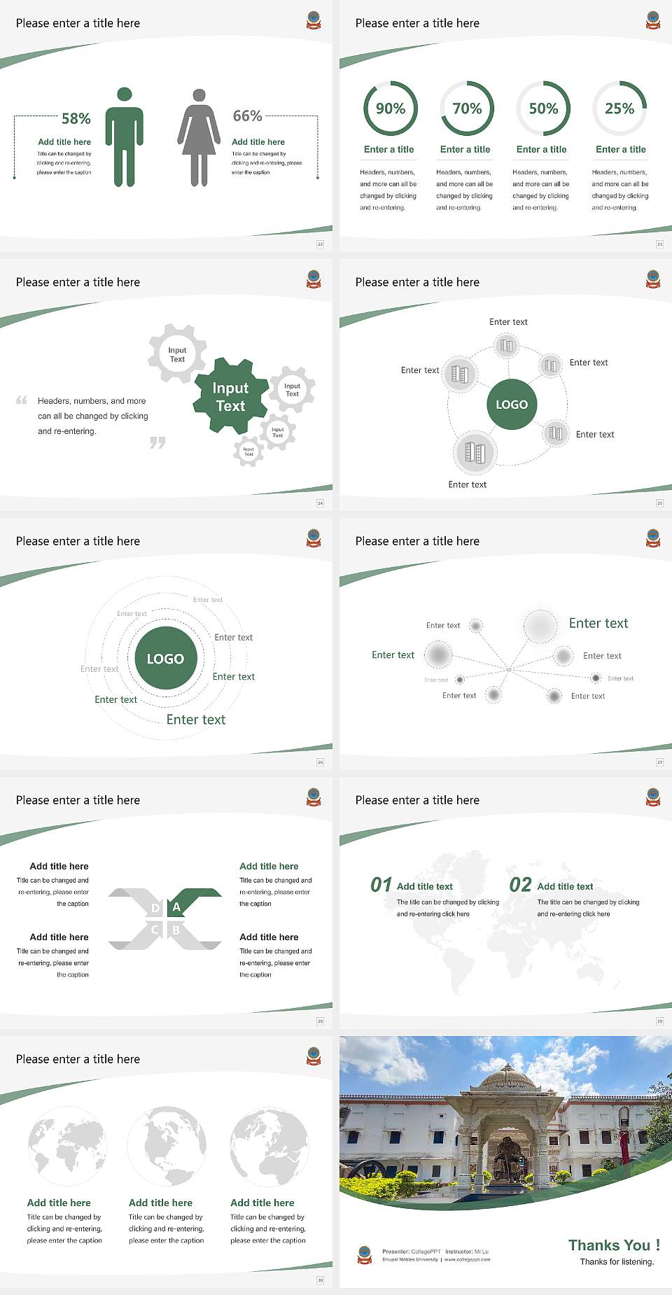 Bhupal Nobles University Course/Courseware Creation PPT Template4:3 ratio PPT effect preview image4