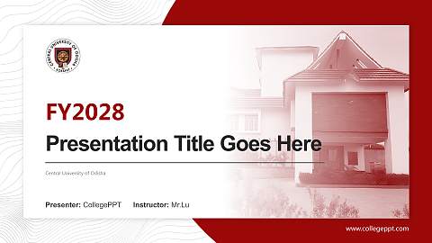 Central University of Odisha Academic Presentation/Research Findings Report PPT Template