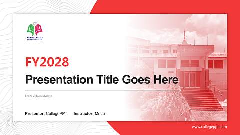 Bharti Vishwavidyalaya Academic Presentation/Research Findings Report PPT Template