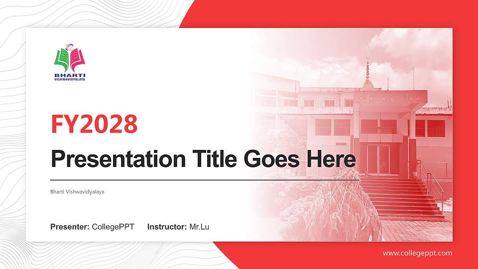 Bharti Vishwavidyalaya Academic Presentation/Research Findings Report PPT Template16:9 ratio PPT effect preview image