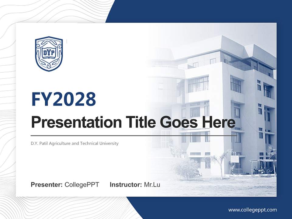 D.Y. Patil Agriculture and Technical University Academic Presentation/Research Findings Report PPT Template4:3 ratio PPT effect preview image5