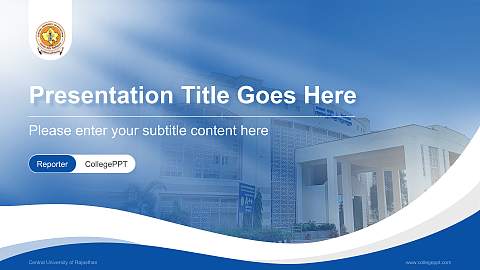 Central University of Rajasthan Lecture Sharing and Networking Event PPT Template