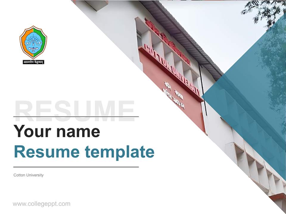 Cotton University Resume PPT Template4:3 ratio PPT effect preview image5
