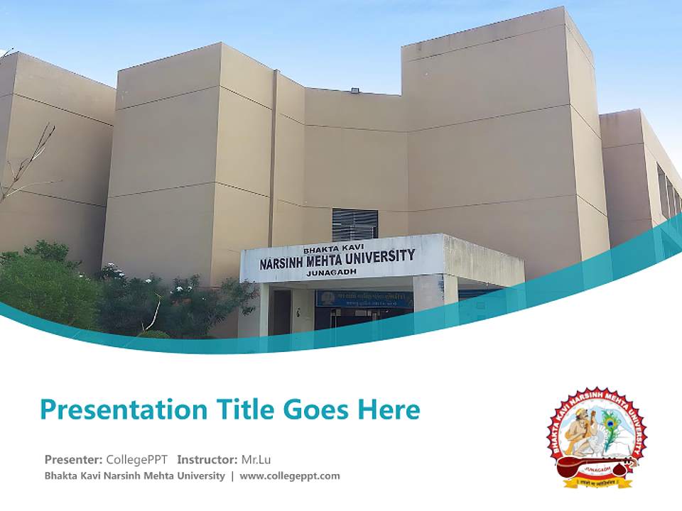 Bhakta Kavi Narsinh Mehta University Course/Courseware Creation PPT Template4:3 ratio PPT effect preview image5