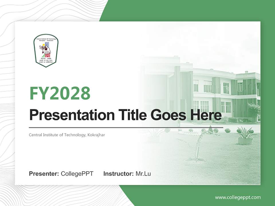Central Institute of Technology, Kokrajhar Academic Presentation/Research Findings Report PPT Template4:3 ratio PPT effect preview image5