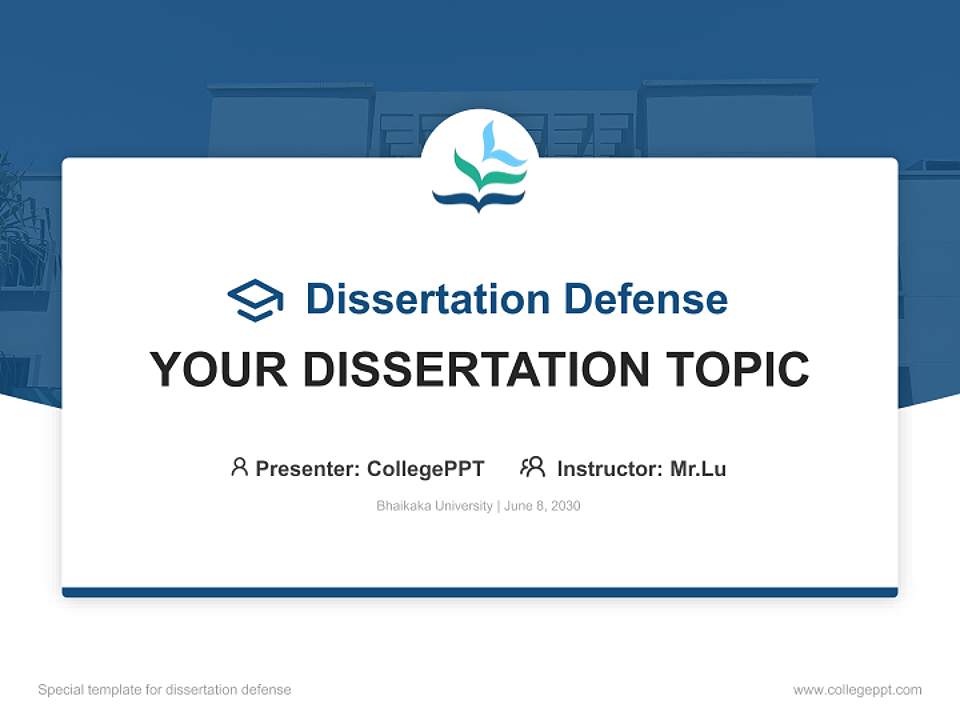 Bhaikaka University Graduation Thesis Defense PPT Template4:3 ratio PPT effect preview image7