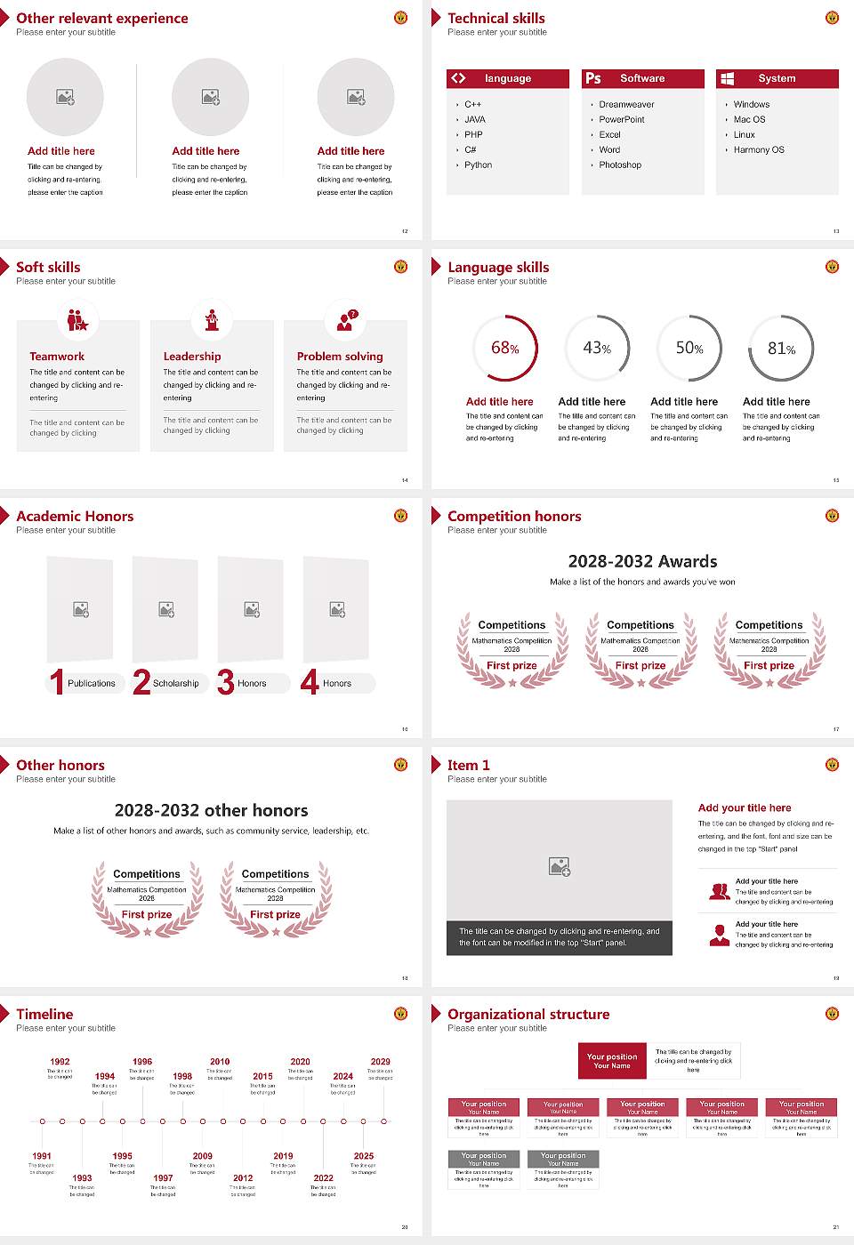 Chanakya National Law University Resume PPT Template16:9 ratio PPT effect preview image3