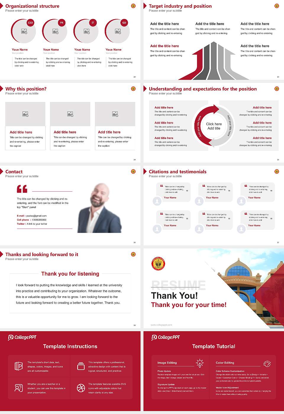 Chanakya National Law University Resume PPT Template16:9 ratio PPT effect preview image4