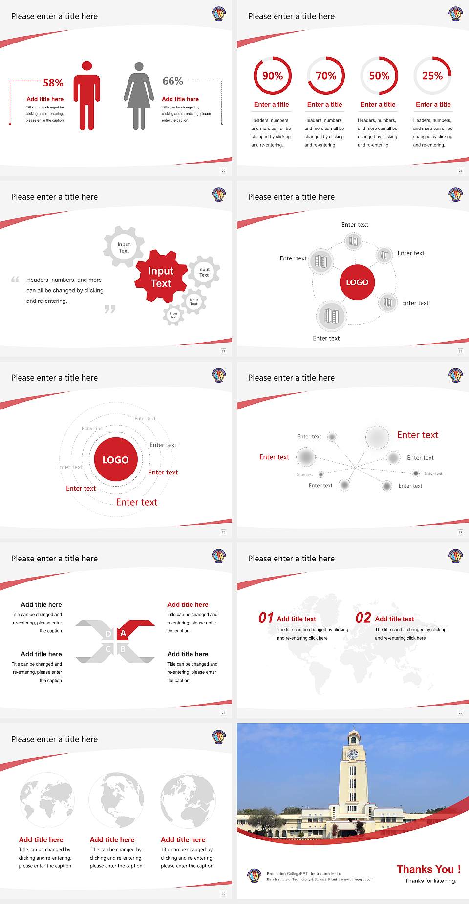 Birla Institute of Technology & Science, Pilani Course/Courseware Creation PPT Template4:3 ratio PPT effect preview image4