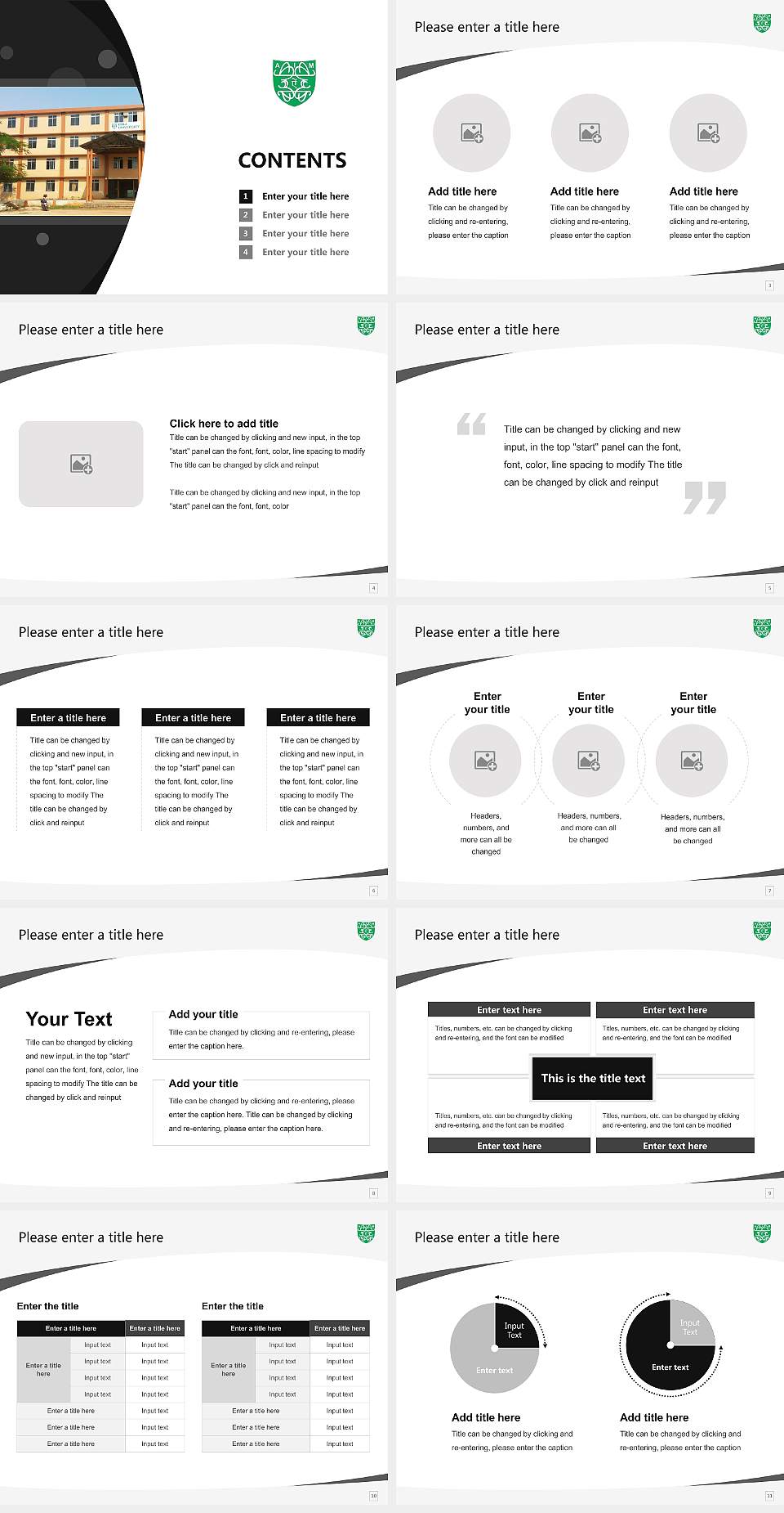 CMJ University Course/Courseware Creation PPT Template4:3 ratio PPT effect preview image2