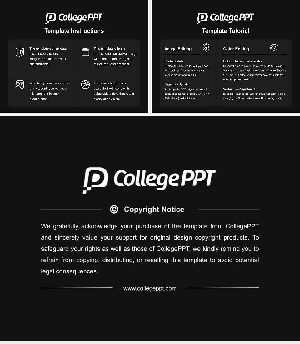 CMJ University Course/Courseware Creation PPT Template4:3 ratio PPT effect preview image5