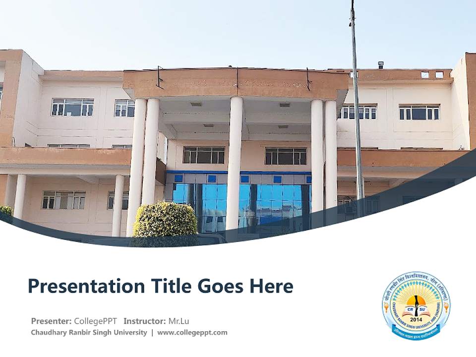 Chaudhary Ranbir Singh University Course/Courseware Creation PPT Template4:3 ratio PPT effect preview image5