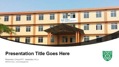 CMJ University Course/Courseware Creation PPT Template