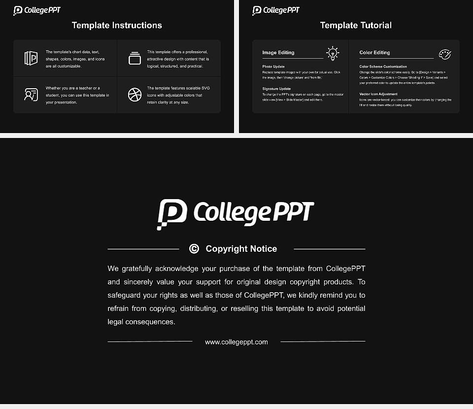 CMJ University Course/Courseware Creation PPT Template16:9 ratio PPT effect preview image5