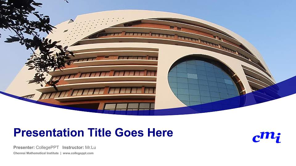 Chennai Mathematical Institute Course/Courseware Creation PPT Template16:9 ratio PPT effect preview image