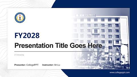 C.T. University Academic Presentation/Research Findings Report PPT Template