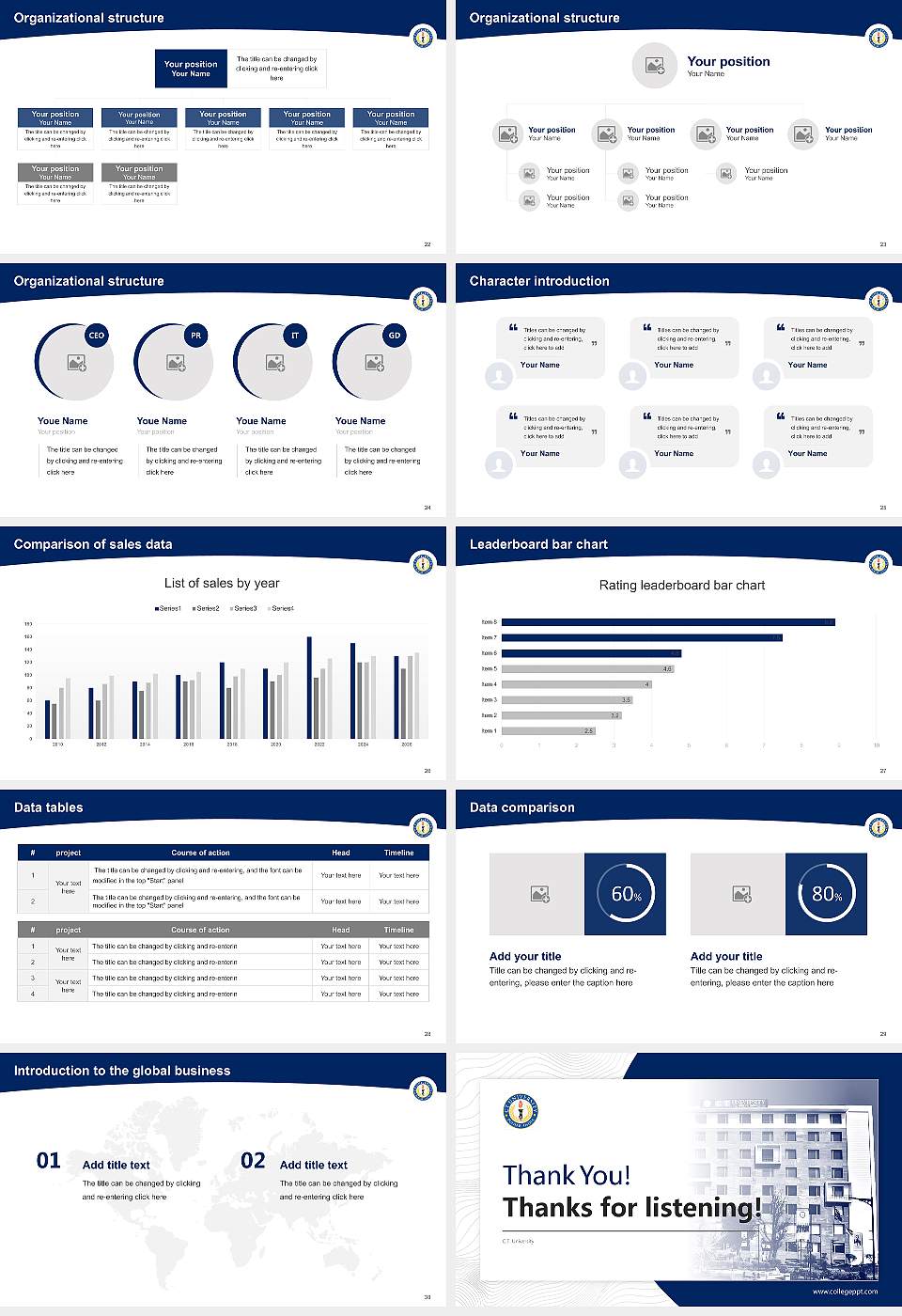 C.T. University Academic Presentation/Research Findings Report PPT Template16:9 ratio PPT effect preview image4