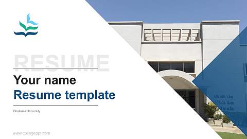 Bhaikaka University Resume PPT Template
