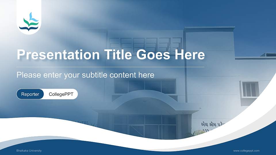 Bhaikaka University Lecture Sharing and Networking Event PPT Template16:9 ratio PPT effect preview image