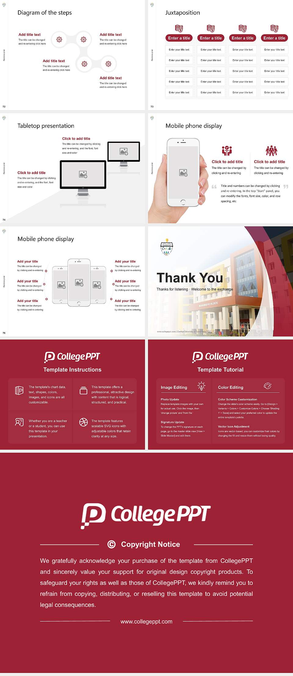 Central University of Tamil Nadu Competition/Entrepreneurship Contest PPT Template4:3 ratio PPT effect preview image9