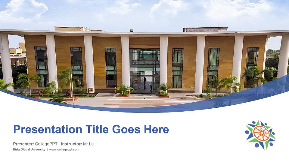 Birla Global University Course/Courseware Creation PPT Template16:9 ratio PPT effect preview image