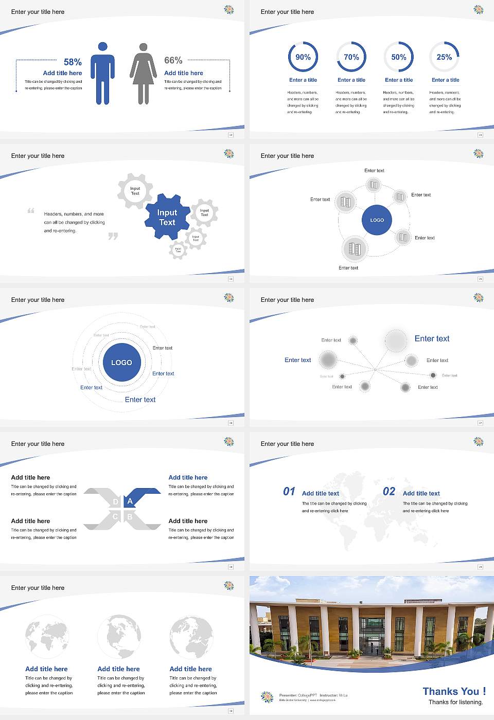 Birla Global University Course/Courseware Creation PPT Template16:9 ratio PPT effect preview image4