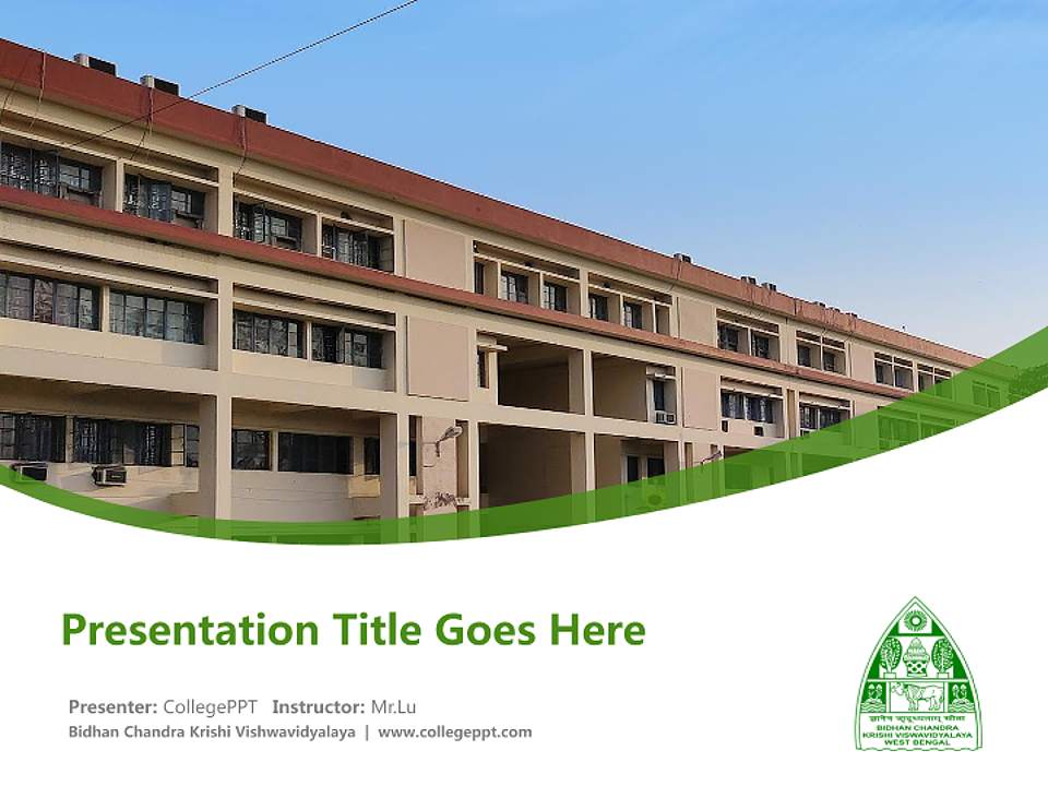 Bidhan Chandra Krishi Vishwavidyalaya Course/Courseware Creation PPT Template4:3 ratio PPT effect preview image5