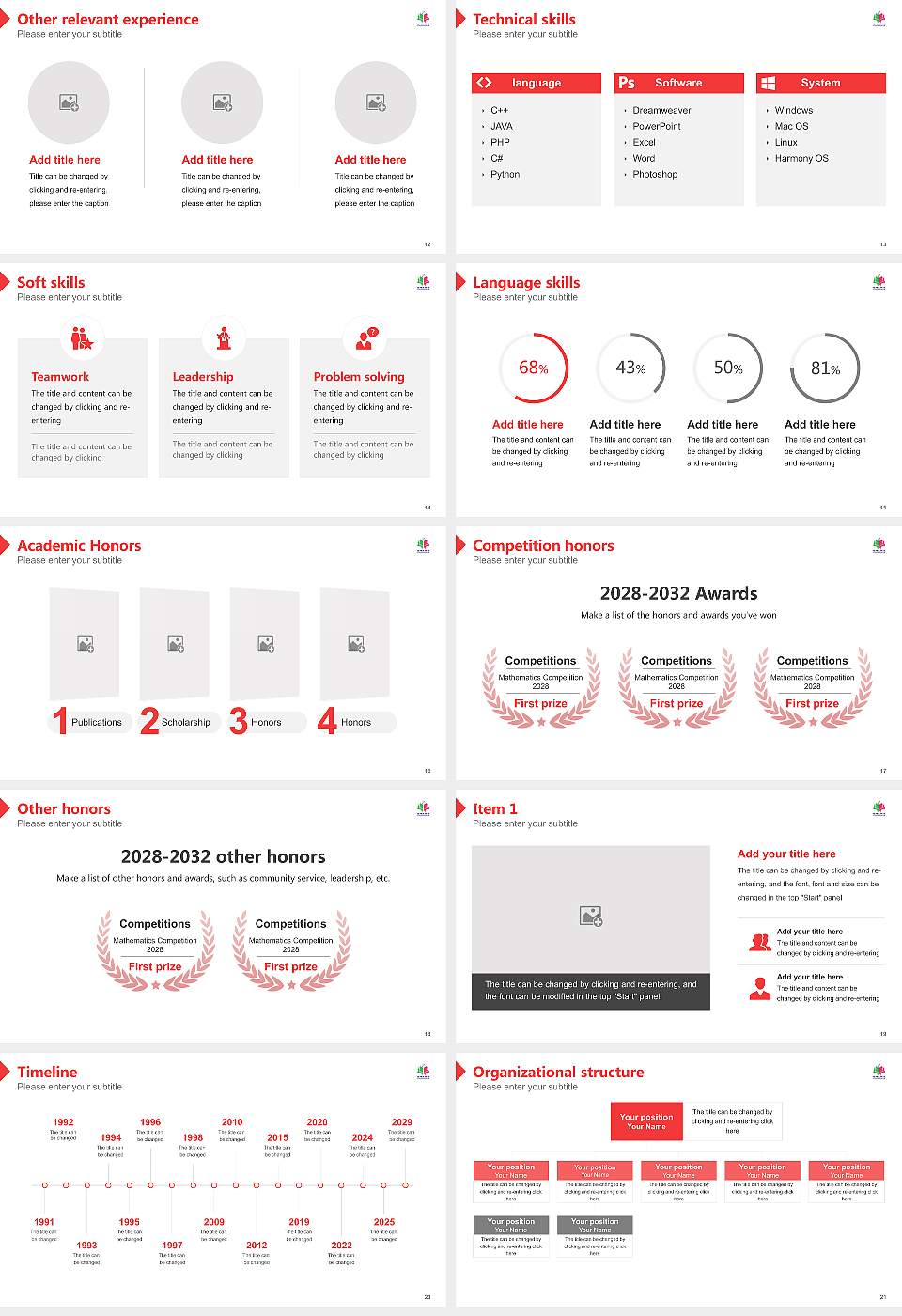 Bharti Vishwavidyalaya Resume PPT Template16:9 ratio PPT effect preview image3