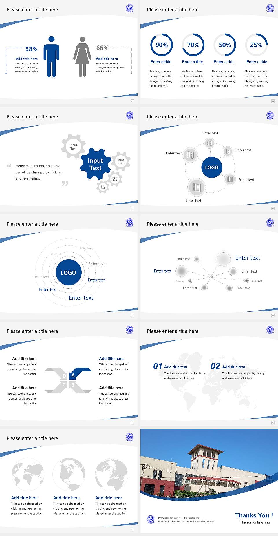Biju Patnaik University of Technology Course/Courseware Creation PPT Template4:3 ratio PPT effect preview image4