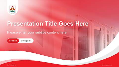 D.A.V. University Lecture Sharing and Networking Event PPT Template