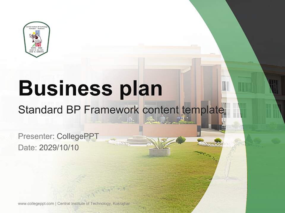 Central Institute of Technology, Kokrajhar Competition/Entrepreneurship Contest PPT Template4:3 ratio PPT effect preview image9
